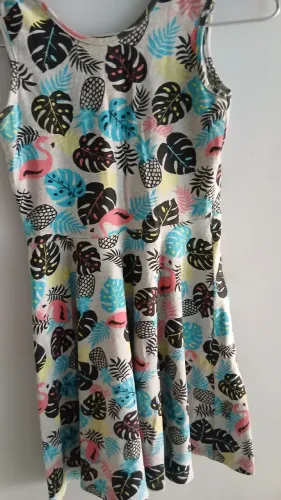 Vestido azul estampado
