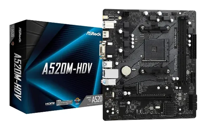 Placa Mãe ASRock A520M-HDV AM4 DDR4 (ZERO NA CAIXA)