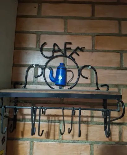 Porta xícara rústico 