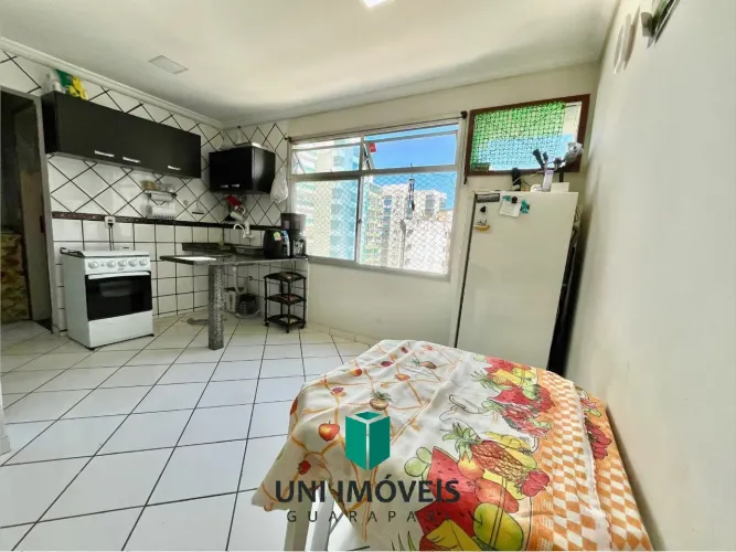 Apartamento quarto sala mobiliado a venda, com vaga de garagem e portaria 24 horas, no cen