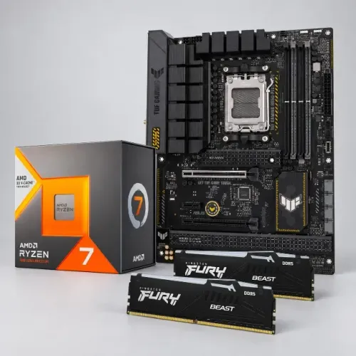Kit AM5 Ryzen 7 7800X3D + ASUS TUF B650-Plus WiFi + 32GB DDR5 6000 - Faço Envio