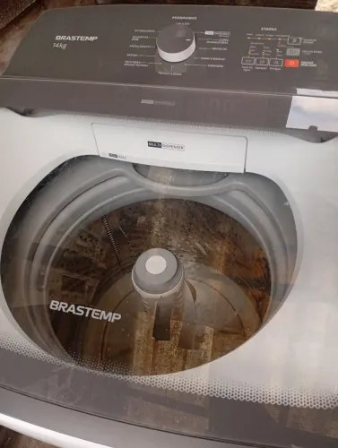 Máquina de lavar roupa Brastemp 14kg cesto inox funcionando perfeitamente