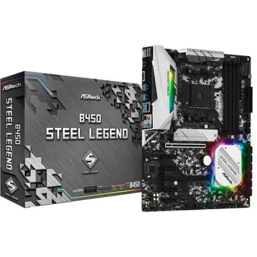 Placa mãe da ASRock modelo B450M Steel Legend!
