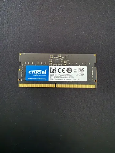 Memória RAM Notebook Crucial 8GB DDR5 4800MHz SODIMM