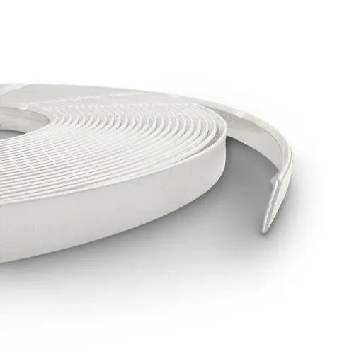 Perfil trim 1/2" branco 25 mts de acetato com alma de alumínio
