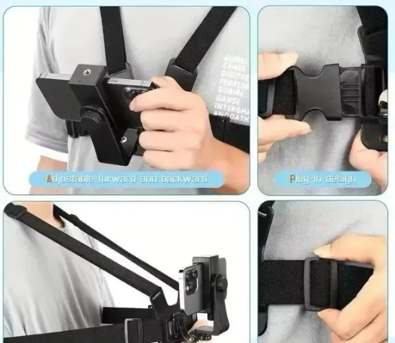 Promoção Suporte de Peito para Celular e GoPro Moto Bike Achadinho Shopee