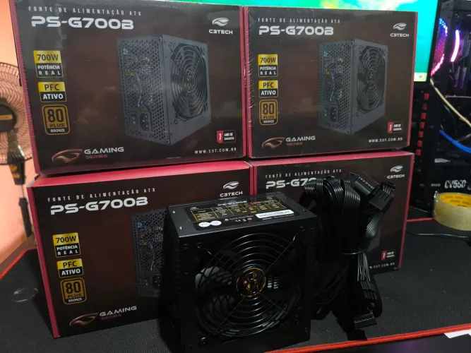 Fonte c3tech 700w 80 plus PFC ativo nova lacrada 