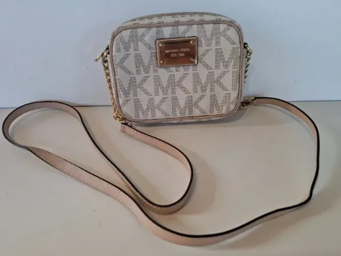 Bolsa tiracolo Michael Kors mini Jet Set monograma MK crossbody