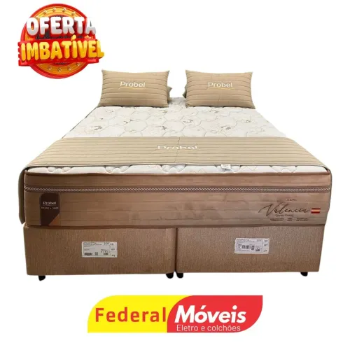 Cama Box Colchão Probel 30cm de altura e Base Casal Queen 1,58m - Entregamos