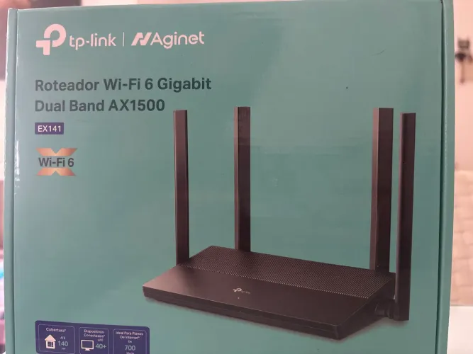 Roteador Wi-Fi 6 Gigabit Dual Band AX1500 modelo EX141 TP-Link