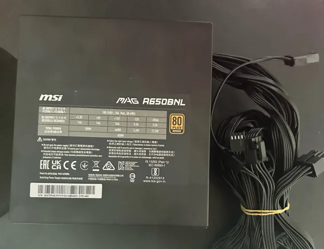Fonte MSI 650W 80 plus bronze