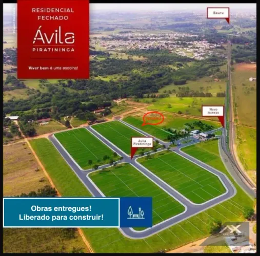 Terreno Plano de 402 m² no Condomínio Residencial Ávila I - Piratininga/SP