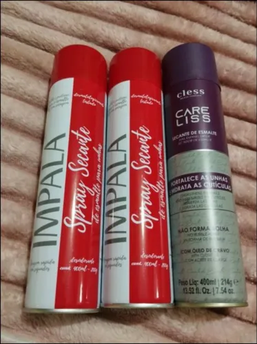 Kit secante de esmaltes - 2 Impala e 1 Care Liss, da Cless.