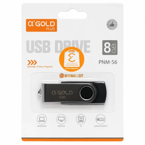 8GB Pen-drive USB Premium A'Gold Plus