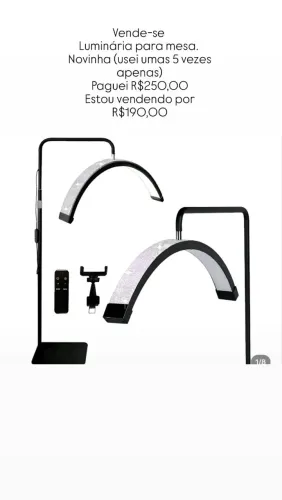 Luminária de Mesa para Estética/Fotografia