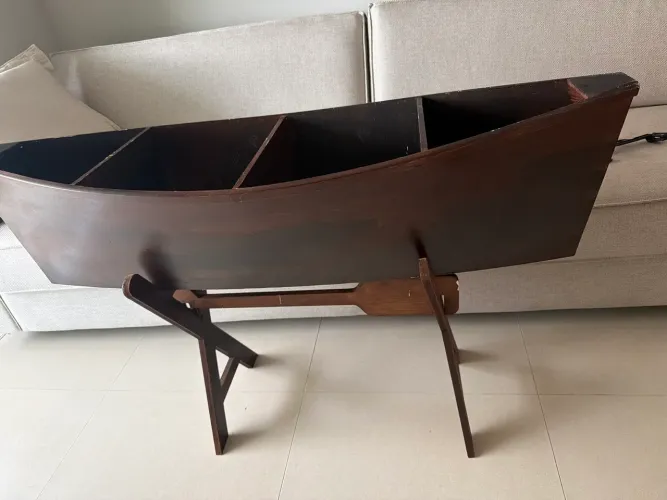 Canoa Barco a Remo Decoração Mdf envernizada
