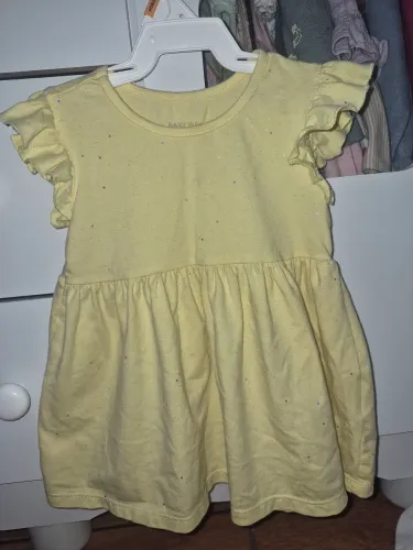 Vestido amarelo, marca Baby Way, 9-12 meses