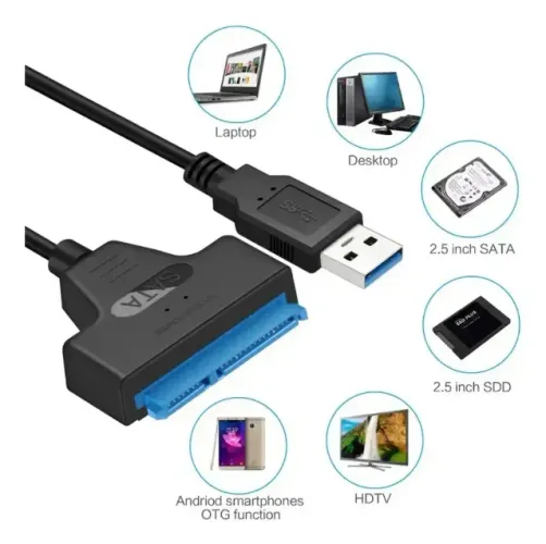 Cabo Sata Usb 3.0 Ssd Hd Externo Alta Velocidade Pc Gamer