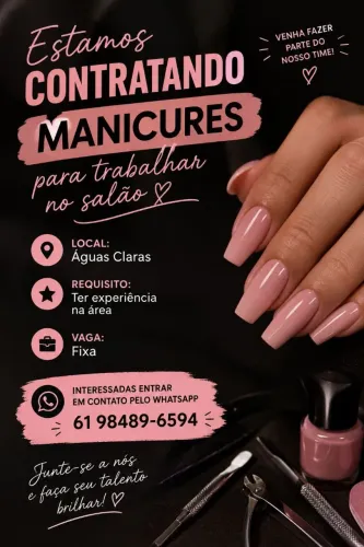 Vaga aberta para manicure 