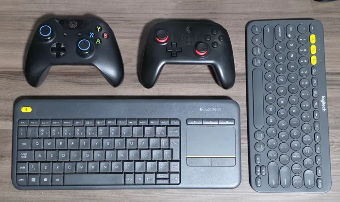 Teclado Logitech K380 e K400 Plus e Controles XBOX e 8Bitdo para PC Gamer USB / Bluetooth