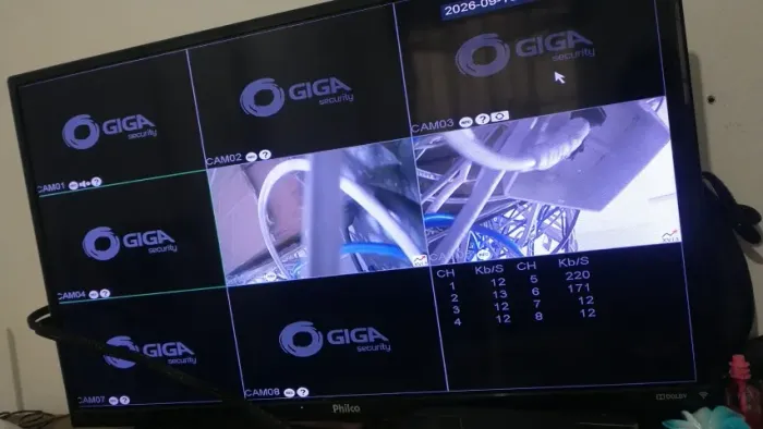 Kit DVR e câmeras de segurança