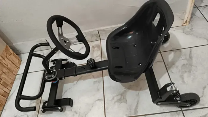 Carrinho Hoverkart Preto Universal Para Hoverboard Com Volante - 90 Kg - Seminovo