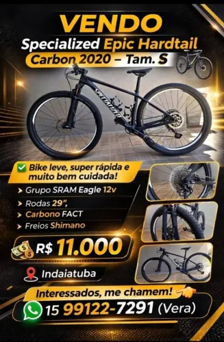 Bicicleta Specialized 29" Epic Hard Trail Carbon 2020