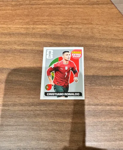 Figurinha extra sticker Cristiano Ronaldo prata 