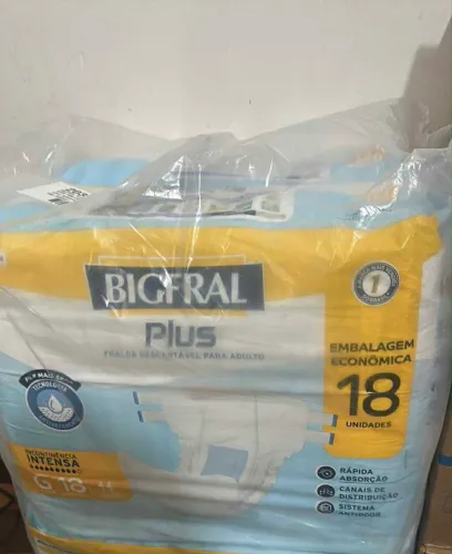 Fralda Geriátrica Big Fral Plus pct c/18 und TAM G