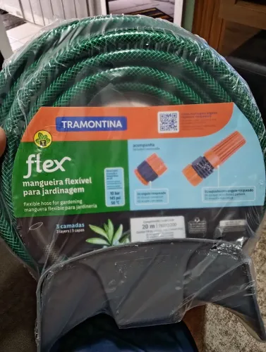 Mangueira reforçada 20mts Tramontina (com suporte)