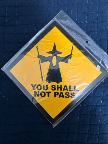 Placa decorativa geek You shall not pass - Senhor dos anéis