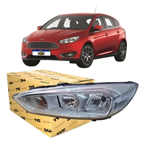 Farol Esquerdo Focus 2016 2017 18 2019 Cromado Eletrico Tyc Esquerdo/motorista
