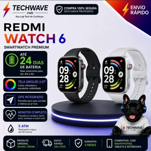 Xiaomi watch 6 novo caixa lacrada 