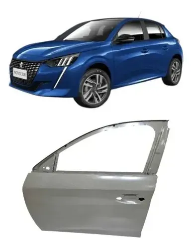 Porta Dianteira Esquerda Peugeot 208 2021 2022 2023 2024 2025 / *