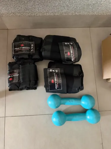 2 par Caneleira e um par de halteres profissional