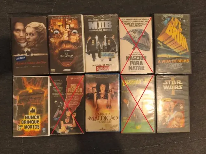 Fitas VHS (valor unitário)