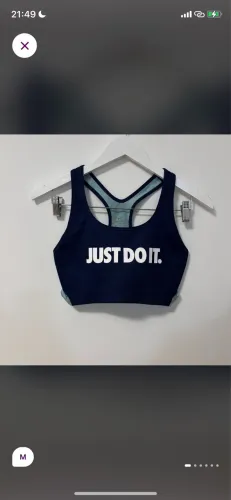 top de academia nike dri-fit just do it azul marinho
