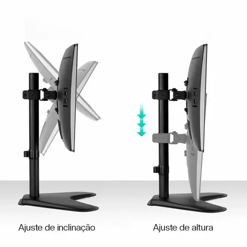 Suporte Articulado de mesa Para Monitor 17 a 32 Pol Vesa Ajustável