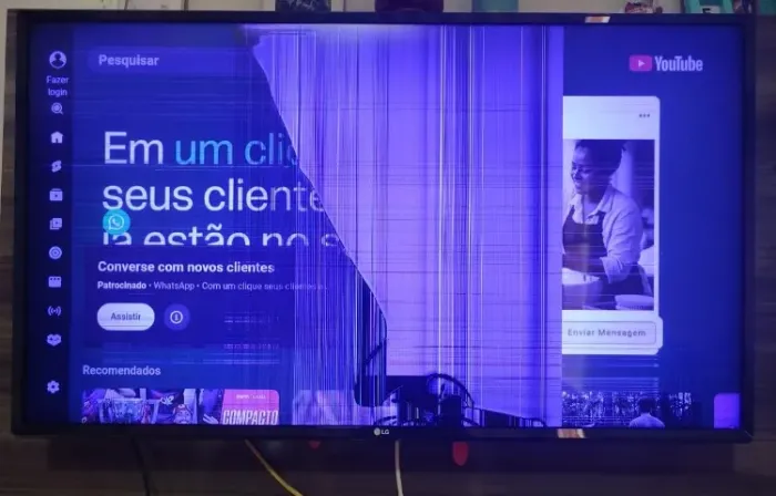 Smart Tv LG 43" Tela danificada