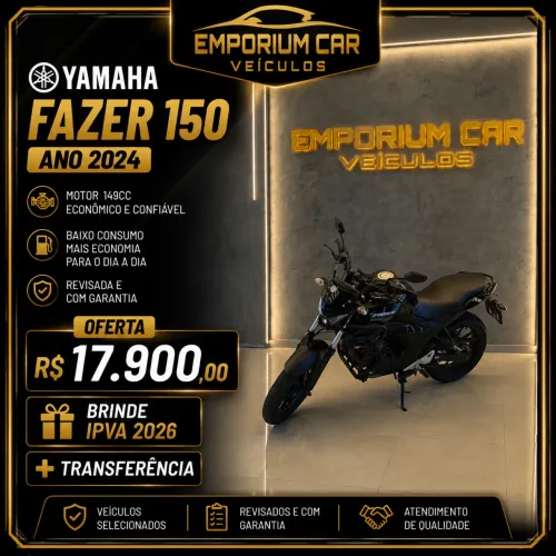 OFERTA R$ 1000 YAMAHA FAZER 150 ANO 2024