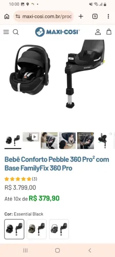 Bebe conforto Pebble pro 360 com base FamilyFix 360 pro