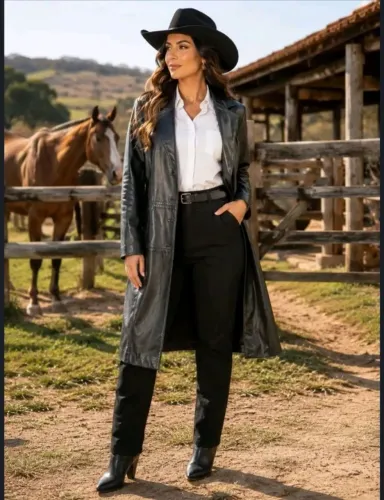 Trend Coat Couro 