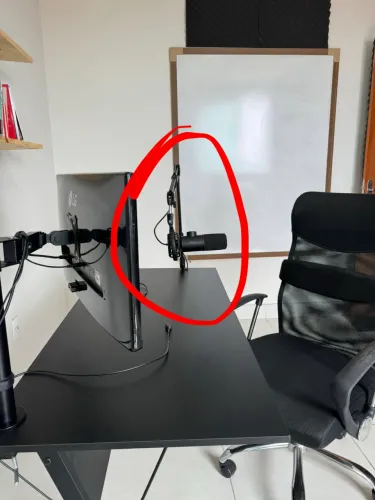 Microfone FIFINE k658 + braço articulado mesa