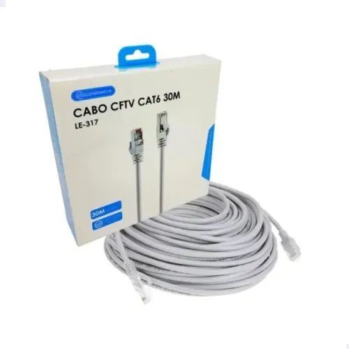 Cabo De Rede Ethernet It-blue Cat6 30m Fast Rj45 Le-317 Branco