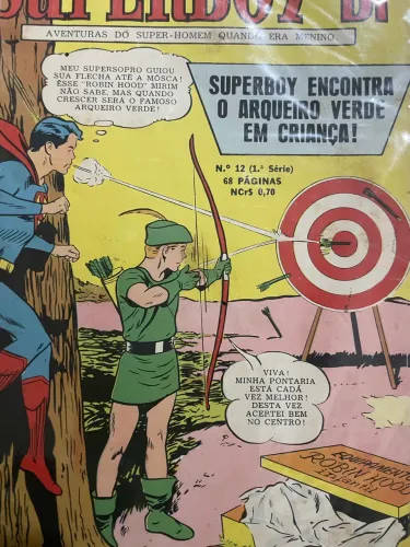 Raridade! Superboy-Bi n.º 12 (1.ª Série) encontra arqueiro verde - Editora EBAL !