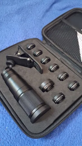 Kit de Lentes para Celular 10 em 1 APEXEL - Novo e Completo