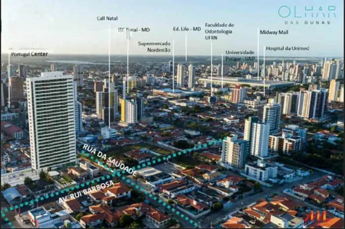 Apto Semi-Mobiliado no Olhar das Dunas com 2/4 Sendo 01 Suite, 60m², 01 Vg