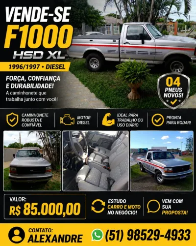 Ford F-1000 XL 2.5 HSD Diesel TB 1997