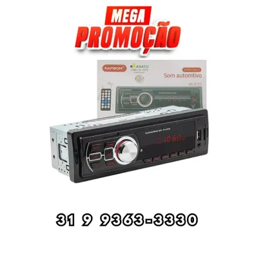 Rádio Automotivo Bluetooth USB MP3 - Pronta Entrega - 08/06