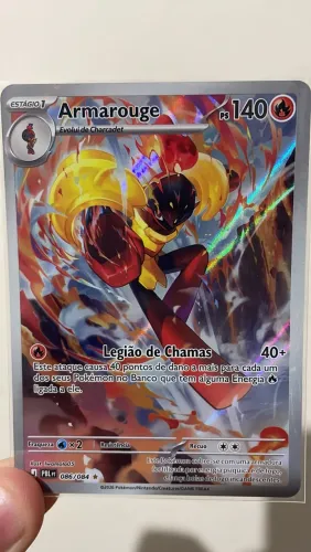 Armarouge 086/084 - ilustração rara - carta Pokémon Copag original